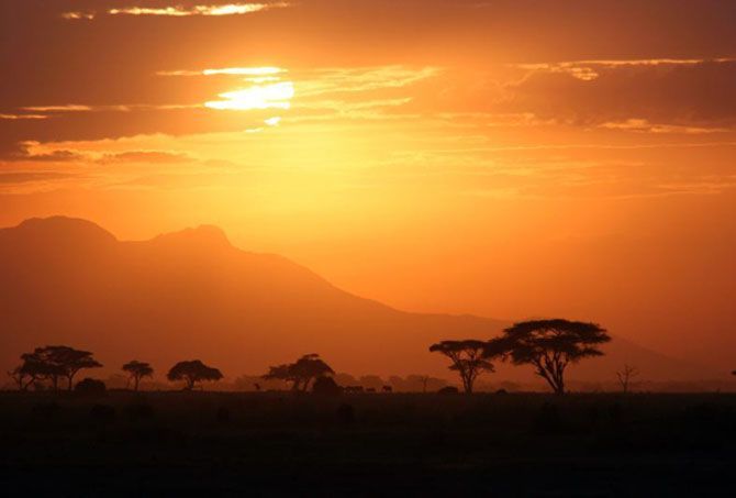 Sončni zahod v Tanzaniji
