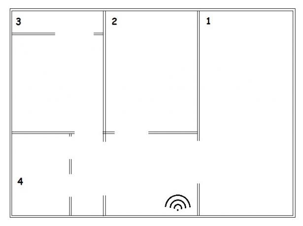 Xiaomi Router 3: Shema apartmaji