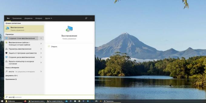 Obnovitvena točka sistema Windows 10