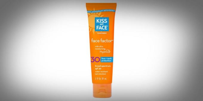 Za zaščito pred soncem s SPF 30 Kiss My Face