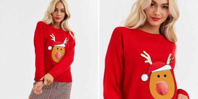 Božič pulover z jeleni