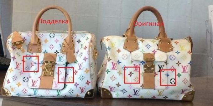 Original in ponaredek Louis Vuitton torbice, upoštevajte lokacijo slike