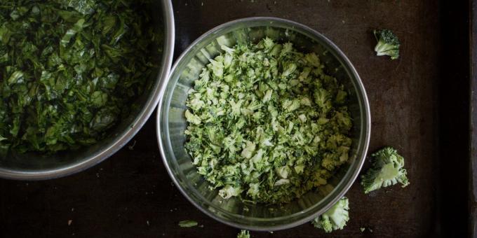 zarebrnice z brokoli: brokoli in špinača