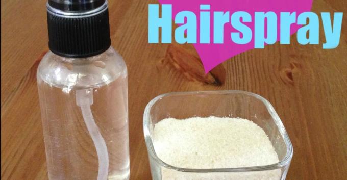 shranite na kozmetiko: domače hairspray