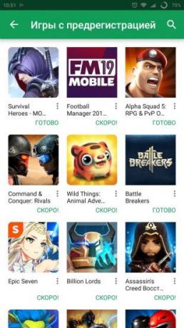 android google play: predhodna registracija v igrah