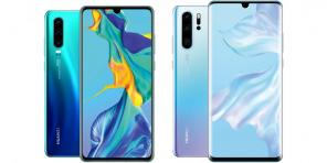 Oblikovanje Huawei P30 in P30 Pro celoti deklasificiranih pred uradno najavo