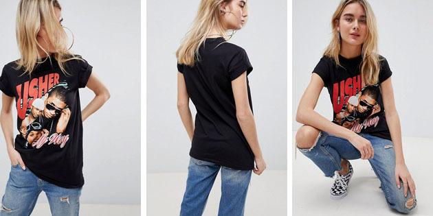Ženske modne majice iz evropskih trgovin: Cotton Majica ASOS 