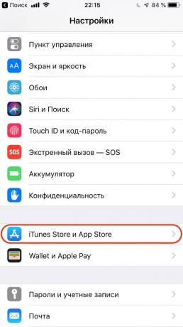 Konfiguracija Apple iPhone: turn off ocenami zahteve aplikacije