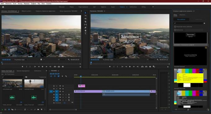 Adobe Premiere Pro: izberite pravo naslovno predlogo