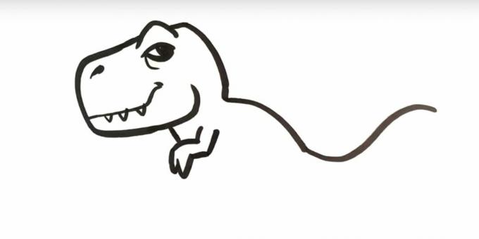 Kako risati dinozavra: nariši tačko