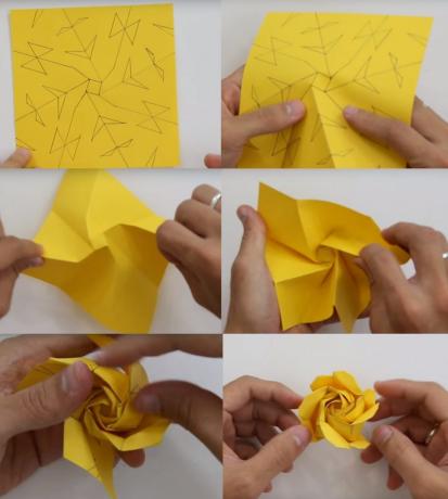 Kako narediti papir rose Kawasaki