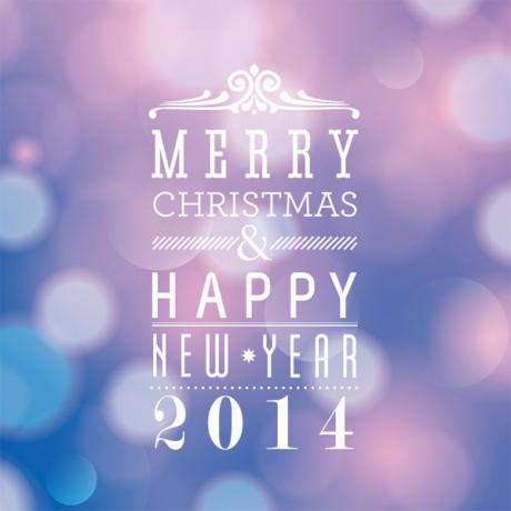Vesel božič in srečno novo leto 2014 za oblikovanje pisave Vector s jacknet