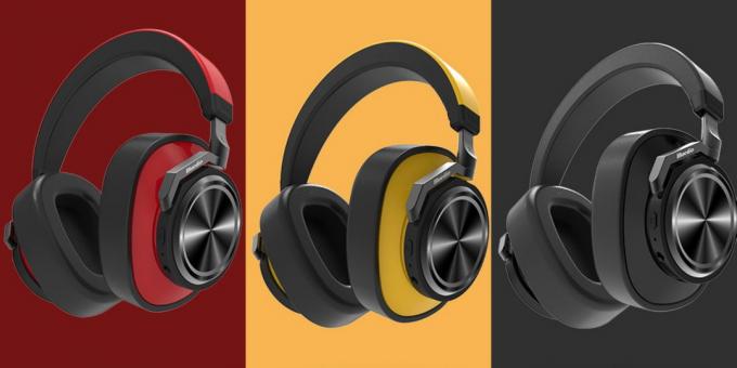 Brezžične slušalke Bluedio Turbina T6S: za prodajo so možnosti z rdečimi, rumenimi in črnimi poudarki