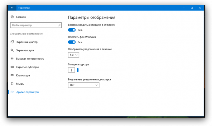 prijava v Windows 10: Dostopnost