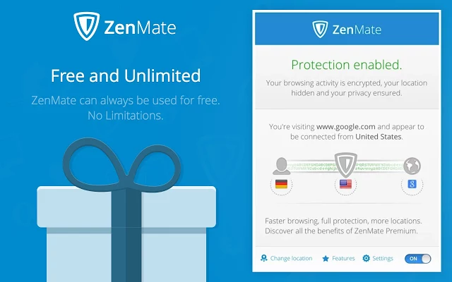 Prosti VPN za Chrome: ZenMate VPN