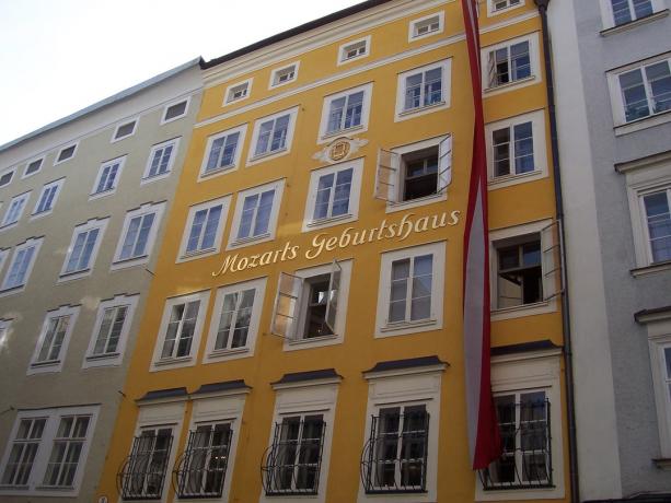 Hiša v Salzburgu, kjer se je rodil Mozart