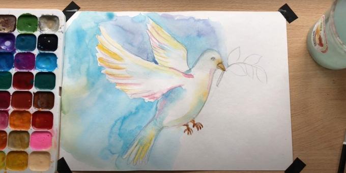 Risbe za 9. maj: pobarvaj goloba