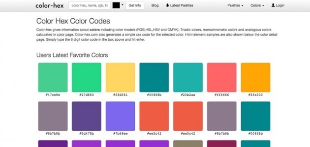 Color Hex Barvne kode
