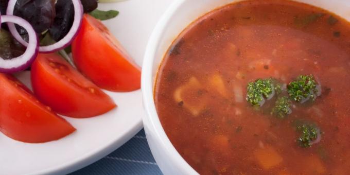 zelenjavne juhe: paradižnikova juha s papriko