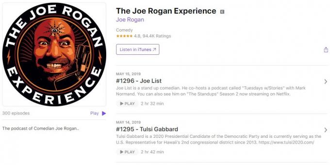 Zanimivo podcast: Joe Rogan Izkušnje