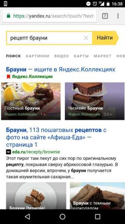 "Yandex": možnosti iskanja recept