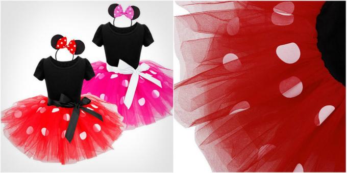 Božični kostumi za dekleta: Minnie Mouse noša