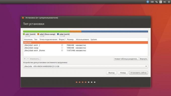 Namesti Ubuntu namesto sedanjega sistema v ročnem načinu