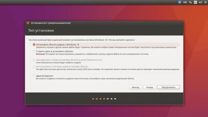 Namesti Ubuntu poleg sedanjega sistema samodejnega
