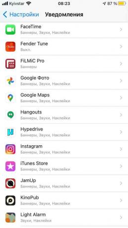 Obvestila o Instagramu na pametnem telefonu s sistemom iOS ne prejemajo: v nastavitvah poiščite aplikacijo