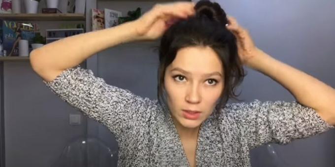 Ženske pričeske za okrogel obraz: lase popravite z elastiko
