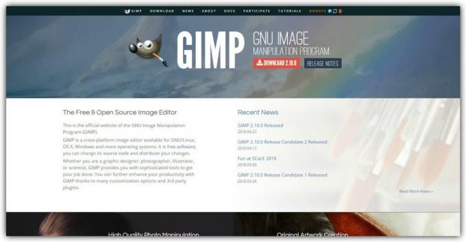 Prosti raster urednik: GIMP