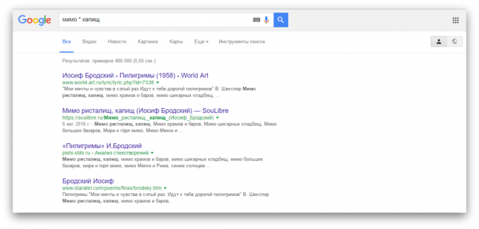 iskanje v Googlu: Iskanje, če pozabite besedo